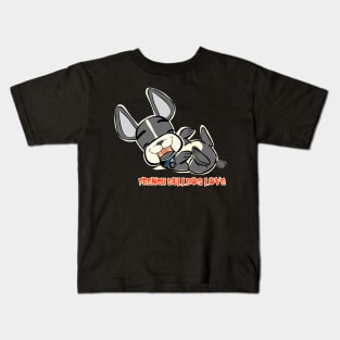 French Bulldog "Tickle my tummy!" Kids T-Shirt